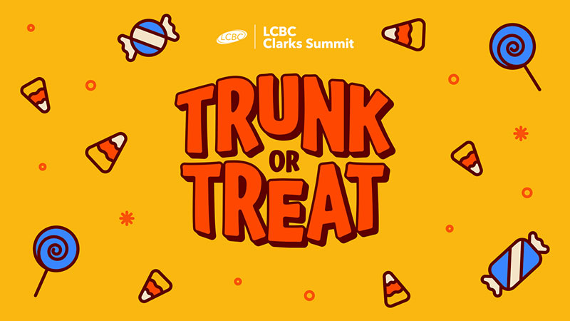 Flyer for the Trunk or Treat hosted by LCBC Church in Clarks Summit, PA.