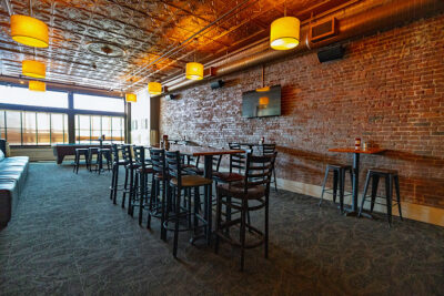 A table inside the bar at Ale Mary's at the Bittenbinder in Scranton, PA.