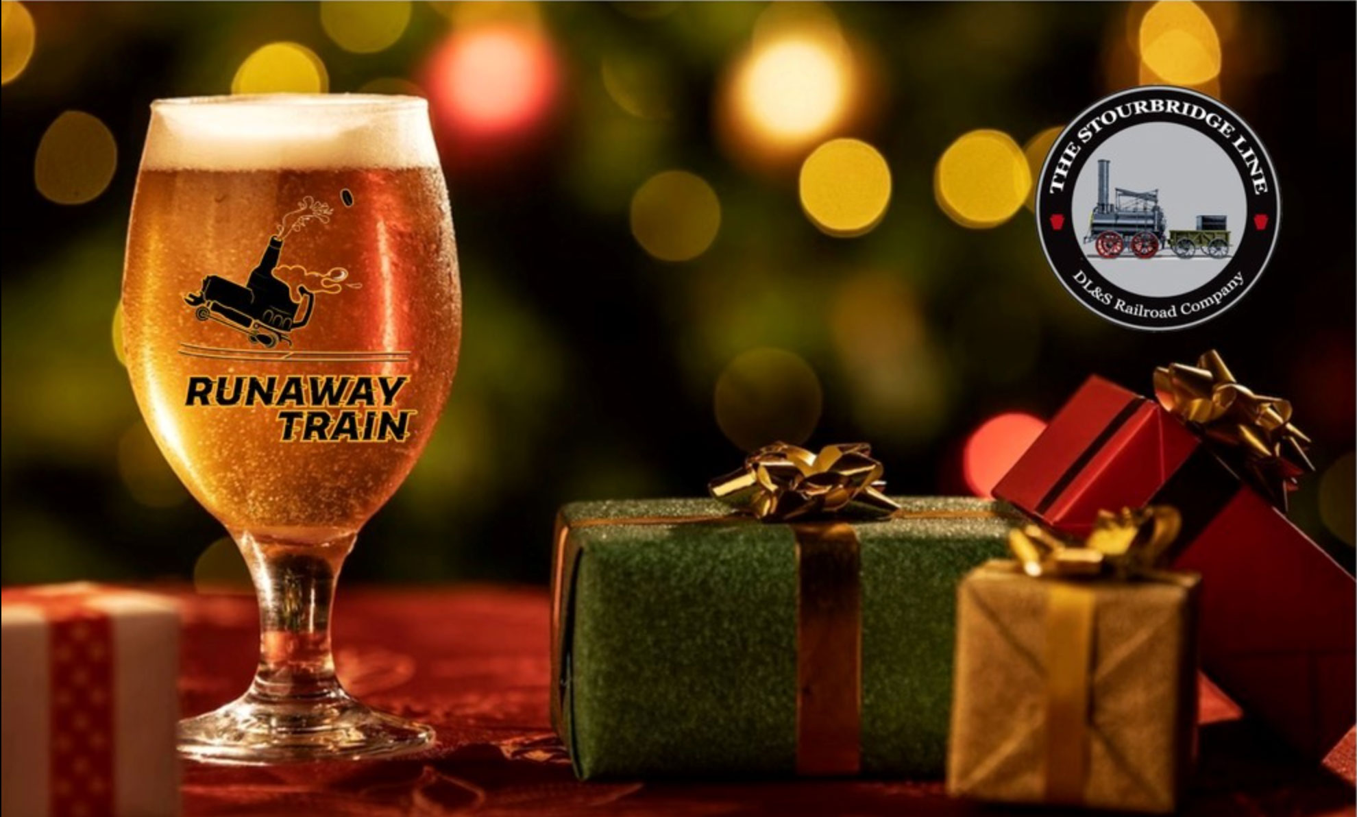 Flyer for the Holiday Train Ride and Brewery Experience in Honesdale, PA.