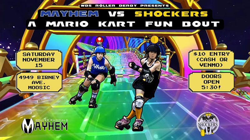 Mayhem Vs. Shockers: Mario Kart FUNdraiser Bout image