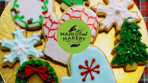 Flyer for the Royal Icing Decorating Class at Main Street Makery in Stroudsburg, PA.