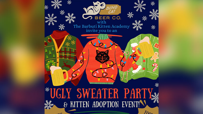 Ugly Sweater Party & Kitten Adoption Event image