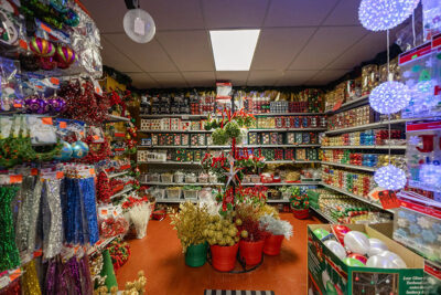 Decorations at Main Hardware Christmasland