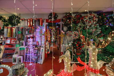 Decorations at Main Hardware Christmasland