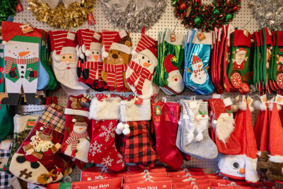 Stockings at Main Hardware Christmasland