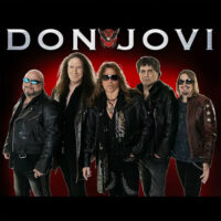 Promotional image for Don Jovi – The Ultimate Tribute to the Music of Bon Jovi at Mauch Chunk Opera House in Jim Thorpe, showing the band members posing together against a dark background with the Don Jovi logo.