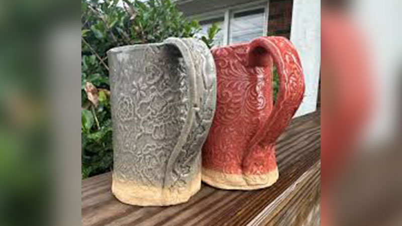 Handmade mugs from Peaceful Potter in Wilkes-Barre, PA.