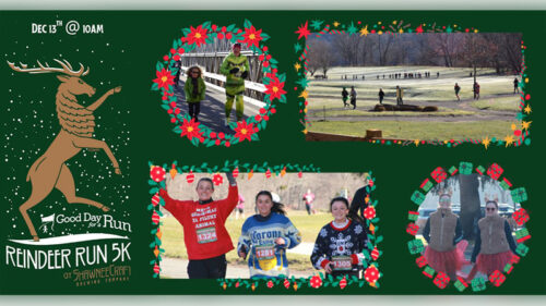 Flyer for the Reindeer Run at Shawnee on Delaware, PA.