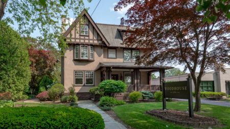 A view of the exterior at Woodhouse Kingston, a popular day spa located in Kingston, PA.