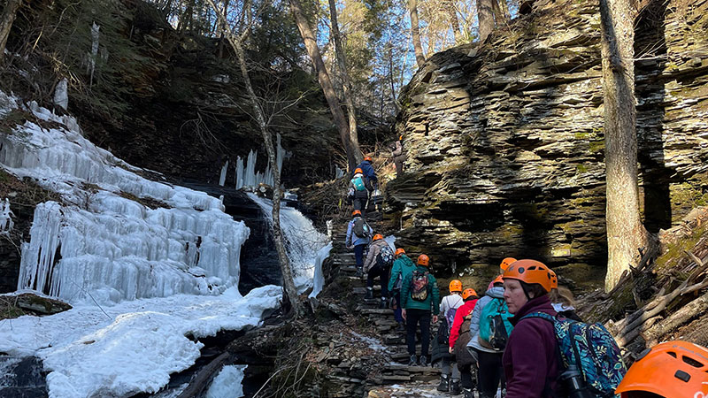 Frozen Waterfall Hike image