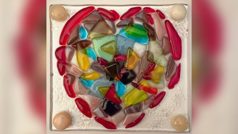 Fused Glass Heart Workshop image