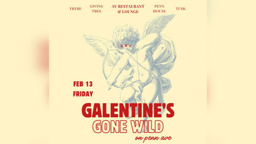 A flyer promoting Galentines Gone Wild on Penn Ave in Scranton, PA.