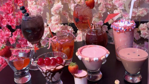 Cocktails from the Love Shack Pop-up Bar at Slingshots in Moscow, PA