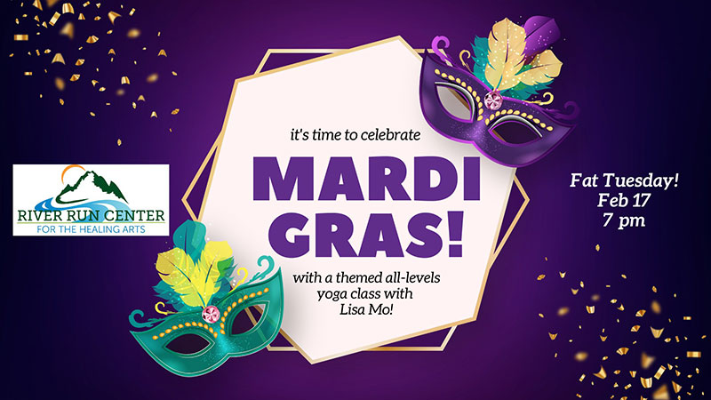 Mardi Gras Themed Yoga Class image