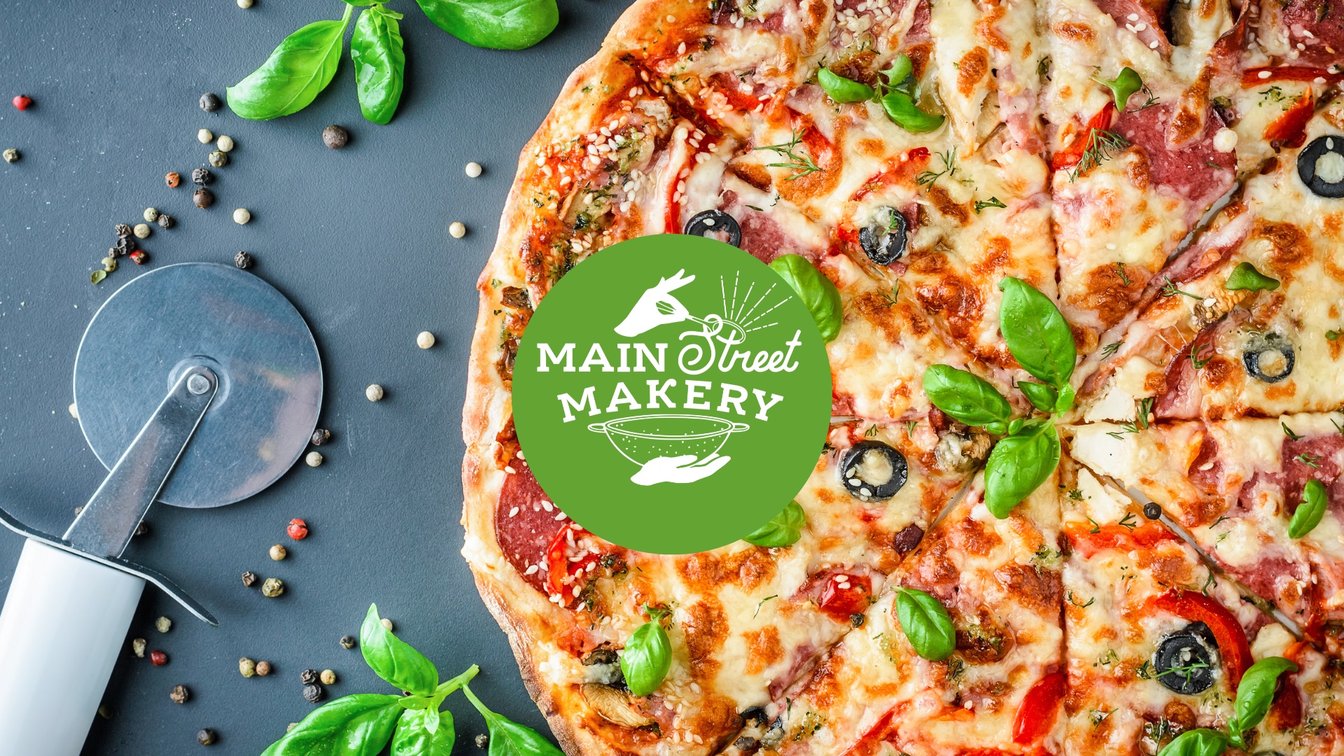 Flyer from Pizza Making at Main Street Makery in Stroudsburg, PA.