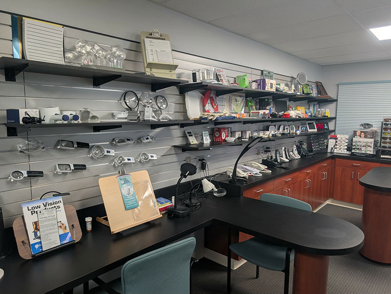 Tools for those visually impaired are on display at the Vision Resource Center at Northeast Sight Services in Exeter, PA.