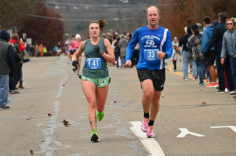 A couple competes in the annual Run for the Diamonds race in Berwick, PA. 