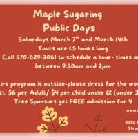 Maple Sugaring Community Days image