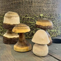 Mushroom Wood Carving image