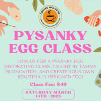 Pysanky Egg Decorating Class at Coffee Inclusive in Pittston, PA.