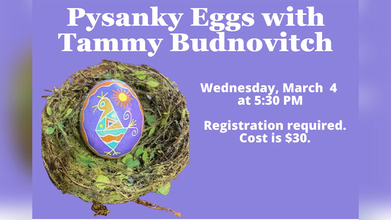 Pysanky Eggs with Tammy at the Valley Community Library in Peckville, PA.