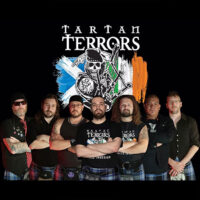 Tartan Terrors at the Mauch Chunk Opera House in Jim Thorpe, PA, takes place on March 14 and features band members in kilts posing in front of a black backdrop with a skull and Irish flag graphic.