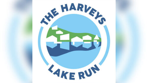 A promotional flier for the Harveys Lake Run taking place in Harveys Lake, PA.