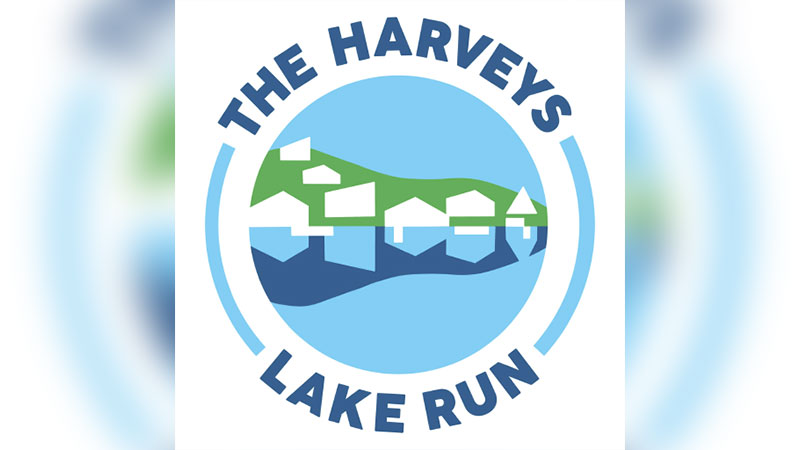 A promotional flier for the Harveys Lake Run taking place in Harveys Lake, PA.