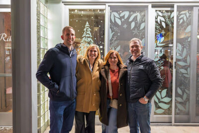 Two women and two men pose outside a venue in Pittston, PA during Celebrate Music.