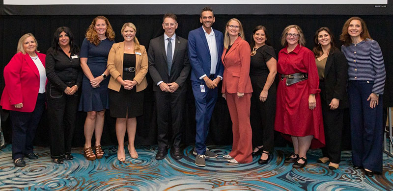 A group poses for a photo at a GWV Chamber event in Wilkes-Barre, PA.