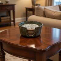 Ceramic Coasters from a workshop at Kettle Creek Pottery in Stroudsburg, Pa.