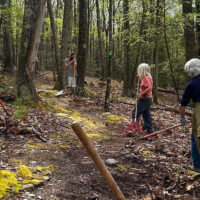 Spring Volunteer Day at Lacawac Sanctuary in Lake Ariel, PA.
