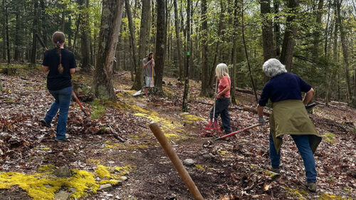 Spring Volunteer Day at Lacawac Sanctuary in Lake Ariel, PA.