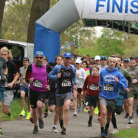 Runners take on the annual WVS Cherry Blossom Run at Kirby Park in Wilkes-Barre, PA.