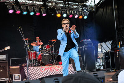 Mark McGrath, lead singer of Sugar Ray, performs for the crowd at Mountainfest at Montage Mountain in Moosic, PA.