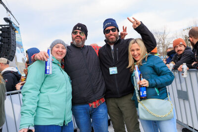 A group of four smile for the camera at Mountainfest at Montage Mountain in Moosic, PA.