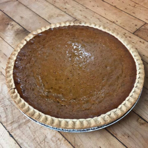A pumpkin pie from National Pastry Bake Shop in Scranton, PA