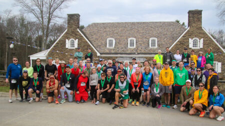 Racers gather at the end of the Wyoming Valley Striders 2026 Winter’s End race.