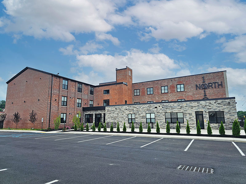 Exterior of 1010 North apartments in Scranton, PA.