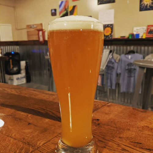 A tall glass of beer from Five Mountain Brewing Company in Shickshinny, PA.